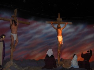Man called 'KING of the JEWS' hangs on cross as witnesses watch