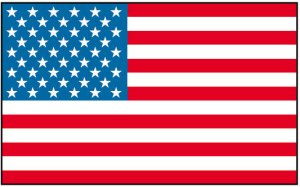 Modern American flag with 50 stars for all 50 states